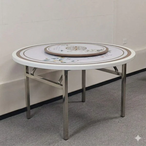 Mesa de comedor de acero inoxidable-150cm